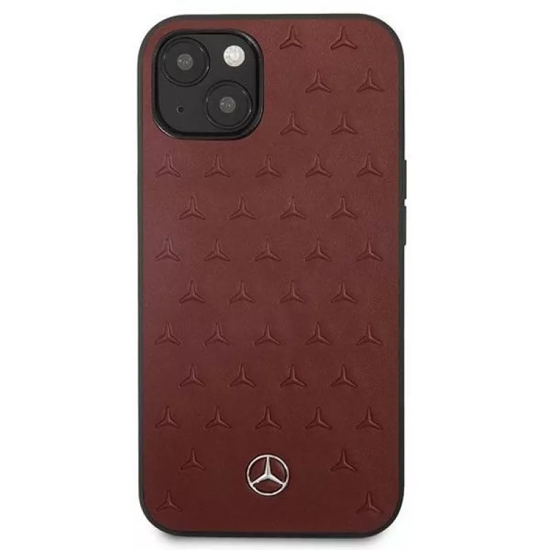 Mercedes MEHCP13SPSQRE iPhone 13 mini 5,4 Red/red hardcase Leather Stars Pattern