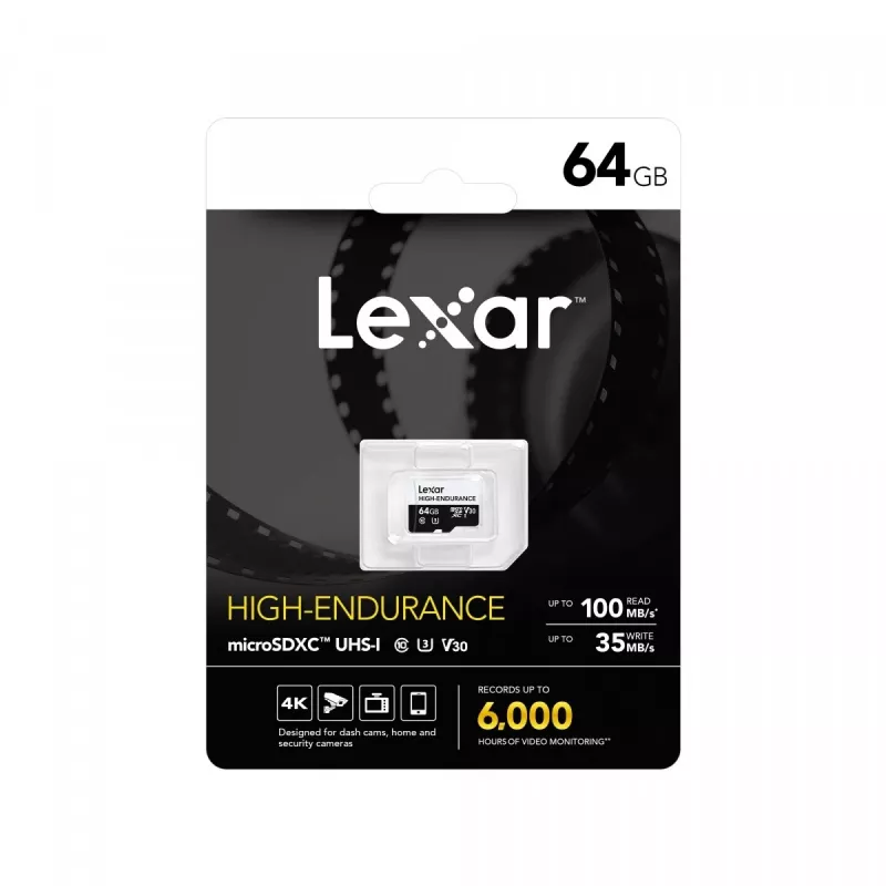 microSD High Endurance card 64GB C10 A1 U1 V30 100/35MB/s