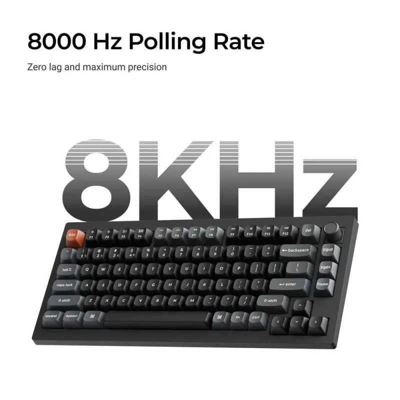 Mechanical 75% keyboard Keychron V1 Ultra 8K — QWERTY, Bluetooth & Wired, RGB, Black