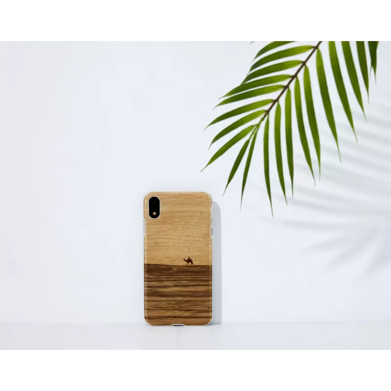 Smartphone case man and wood for iPhone XR — terra white protective cover