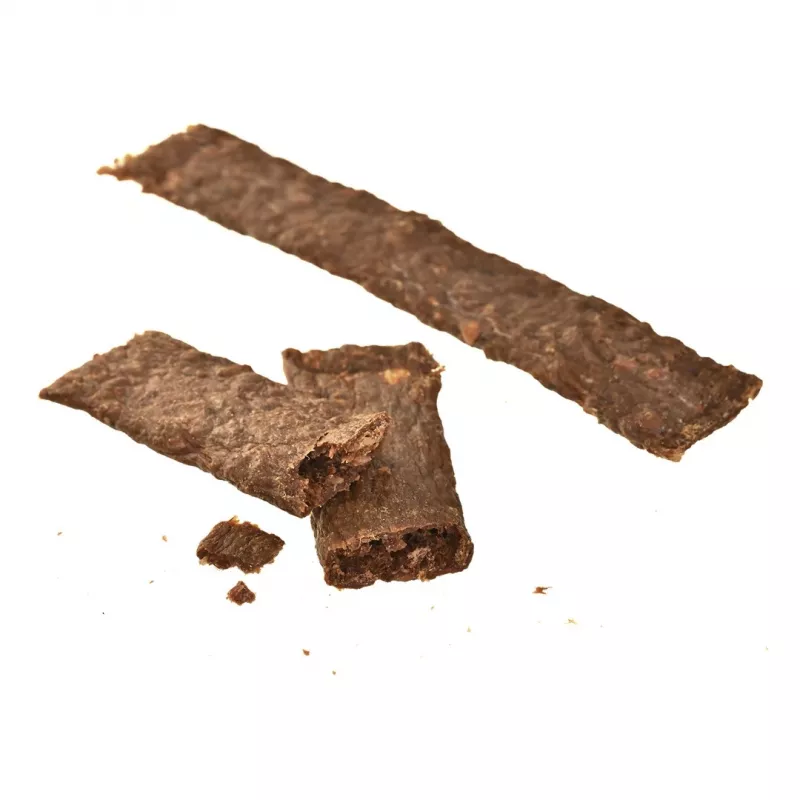 Treat PETITTO Monoprotein Meat Strips Duck 400 g — single-protein training snack for dogs, protein 47.3%, fat 23.4%