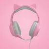 FR-TEC Tanooki Headphones Wired Headband Gaming Grey - Pink (FT2021)