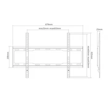 TV wall mount Sunne 37-70-EF for 37 inch–70 inch TVs, max 40 kg, VESA 200x200–600x400, black