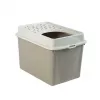 rotho Berty Eco Cappuccino cat litter box — technopolymer, 50 L, 572×393×404 mm, BPA-free, 1 kg