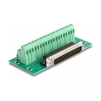 DeLOCK D-Sub 37 pin male to Terminal Block for DIN rail 51mm 30mm 116mm