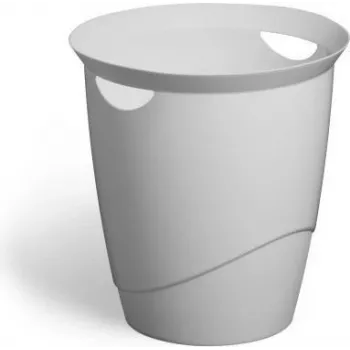 Waste Container Round Plastic Grey Durable 776010