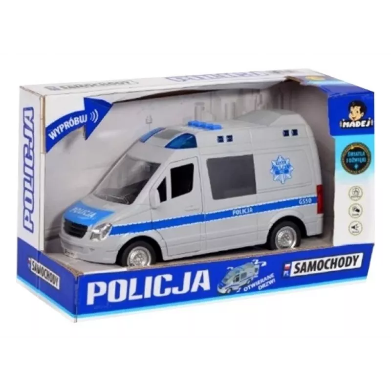 Mechanical toy Madej model 075007 — Police with sound, wind-up mechanical action