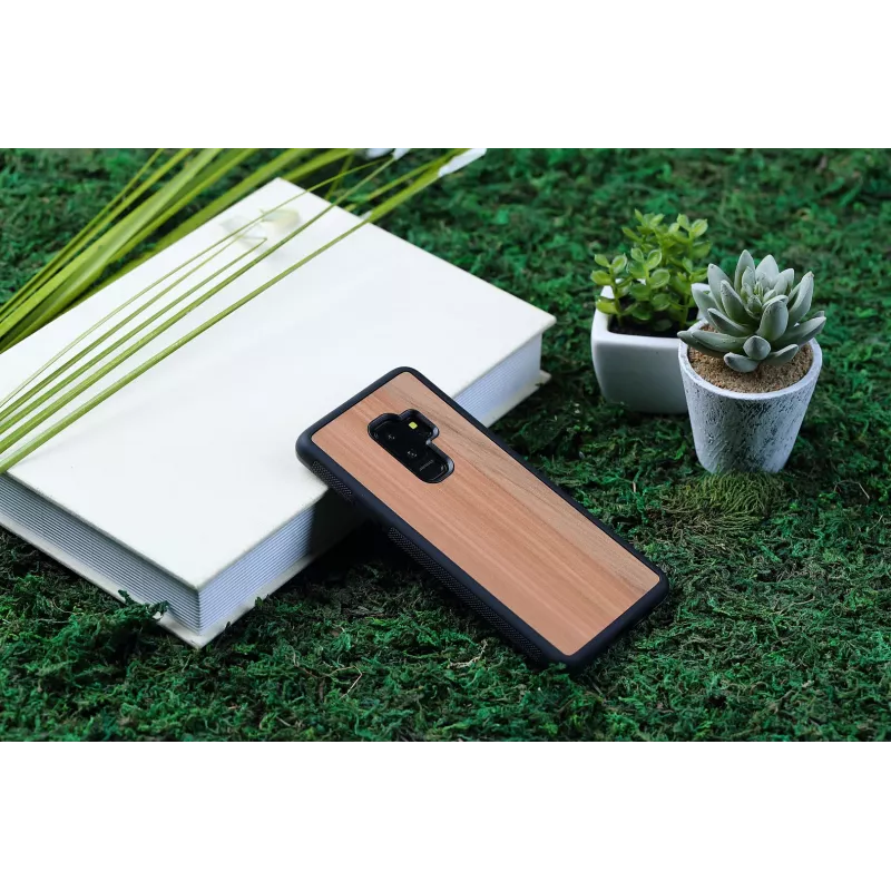 Smartphone case man and wood for Samsung Galaxy S9 Plus — cappuccino black