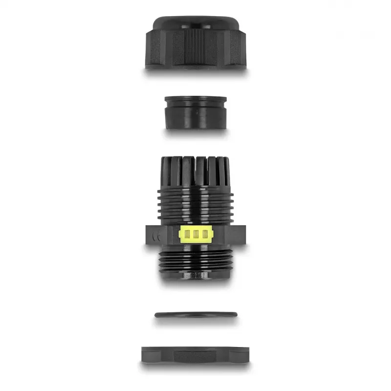 DeLOCK Cable Gland M16 Ventilation IP68 Waterproof Black 2 pcs