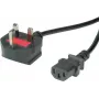 VALUE - Power Cable - BS 1363 (M) angled to IEC 60320 C13 straight - AC 250 V - 10 A - 3 m - Black