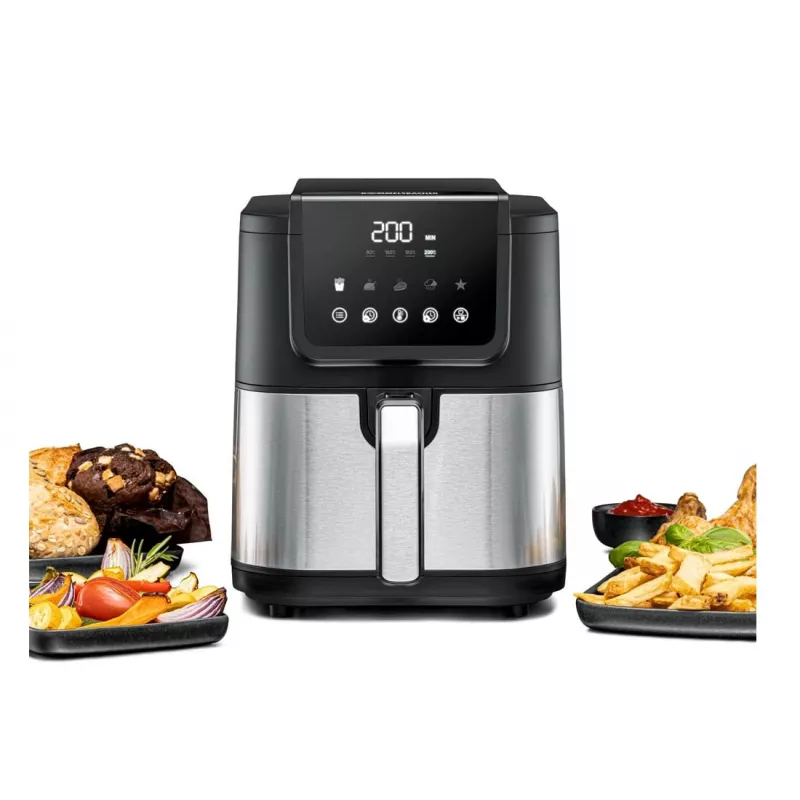 Hot air fryer Rommelsbacher FRH 1500 — 5 L, 1500 W, stainless steel/black