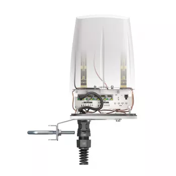 Omni-directional network antenna QuWireless QuSpot AX12S PoE/LAN, multi-band 0.694–6 GHz, max gain 3 dBi, white