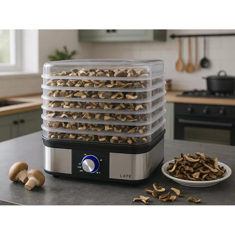 Food Dehydrator LAFE LAFPAR47689 with 6 Trays and Adjustable Temperature
