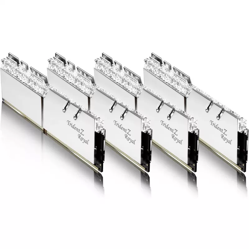 DIMM 64 GB DDR4-3600 (4x 16 GB) Quad-Kit, Memory Silver, F4-3600C16Q-64GTRSC, Trident Z Royal, INTEL XMP