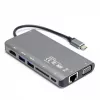 UNITEK uHUB O8+ Wired USB 3.2 Gen 1 Type-C Grey 100W Power Delivery