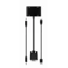 Video cable adapter GEMBIRD A-VGA-HDMI-02 0.15 m — HDMI + VGA (D-Sub) female to VGA (D-Sub) male, black