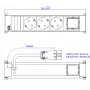 Power strip Bachmann 916.703 — 3x CEE7/3 sockets, 1x CM connector, 0.2 m cable