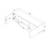 Cama RTV 2D2S ALMA cabinet 180x41.5xH55 cashmere