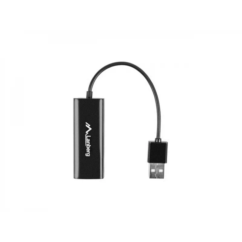 Network interface card LANBERG NC-0100-01 USB 10 Gbit/s, hot-swap, cable 0.15 m, black