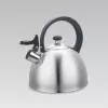 Kettle Maestro MR1302 stainless steel 2.5 L, induction-ready, hinged whistle, black handle