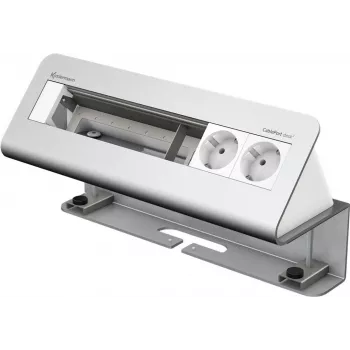 Kindermann CablePort desk² 6-fold - Socket Enclosure - surface mountable - Power Supply X 2 - anodised aluminium (7430000062)