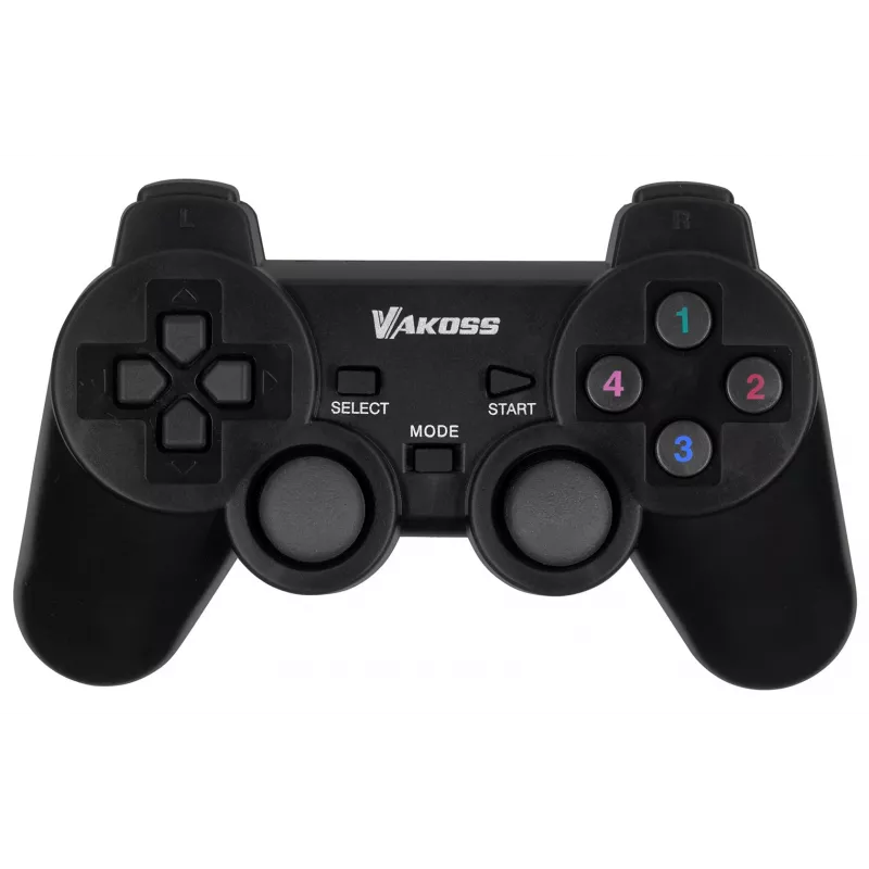 Gamepad VAKOSS GP-3925BK Black wireless RF analogue/digital for PC and PlayStation 3, 12 buttons, 2.4 GHz, nano receiver