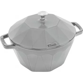 Cast Iron Cocotte Staub Special Cocotte 2.8 L, grey, round Dutch oven