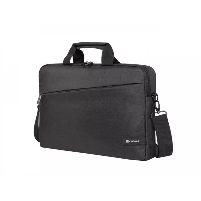 Briefcase NATEC Beira 39.6 cm (15.6 inch) — polyester, 1 main compartment, shoulder strap, black