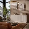 Cama Meble LIVERTI Chest of Drawers 200x42x78 cm Cashmere