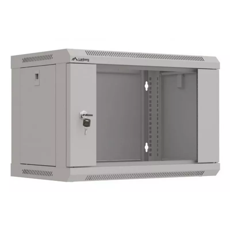 Rack mounting cabinet LANBERG WF03-5306-10S 19 inch 6U grey with glass door