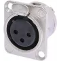 Neutrik NTR-NC3FDL1 - -30 - 80 °C - Black - Silver - UL - UL 94 HB - IEC 61076-2-103 - IP 40 - IEC 68-2-20 (NC3F-DL-1)