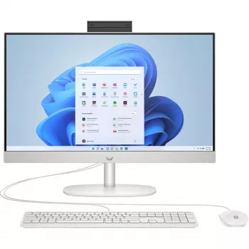 HP 24-cr0009ng AMD Ryzen™ 3 7320U 60,5 cm (23.8) 1920 x 1080 Pixel All-in-One-PC 8 GB LPDDR5-SDRAM 512 GB SSD Windows 11 Home Wi-Fi 6 (802.11ax) White (A04VWEA#ABD)
