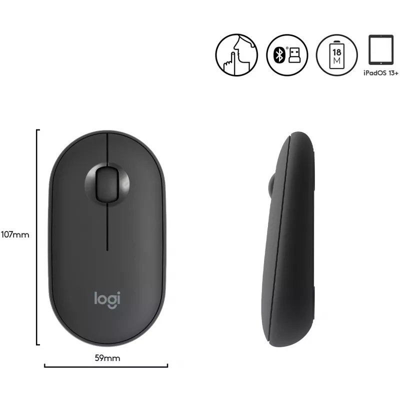 Mouse USB Optical Wrl M350/GRAPHITE 910-005718 Logitech