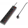 Power strip Renkforce 615B-CMB — surge protector, 6 outlets, black
