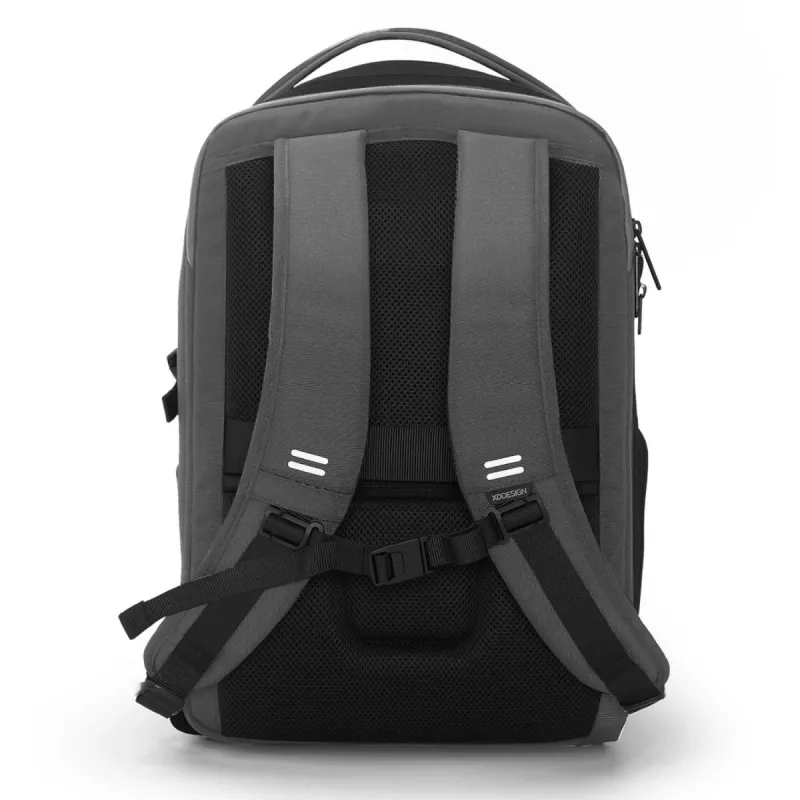 Backpack XDDESIGN Bizz Grey P705.932 — water resistant, lightweight city backpack