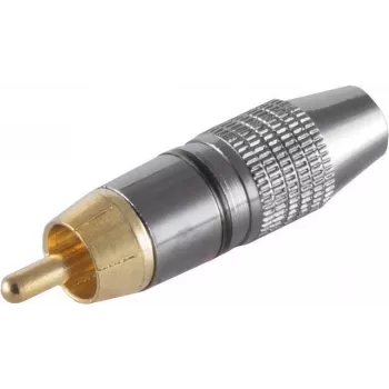 Cinch connector ShiverPeaks 52024-S, gold-plated, black finish