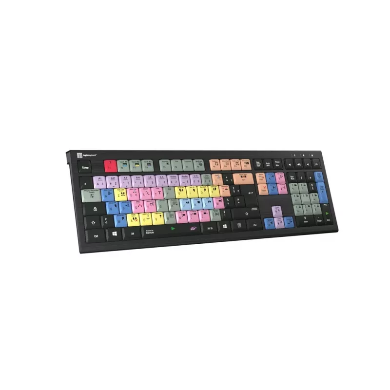 Logickeyboard LKB-EDIUS-A2PC-FR keyboard Universal USB AZERTY French Black