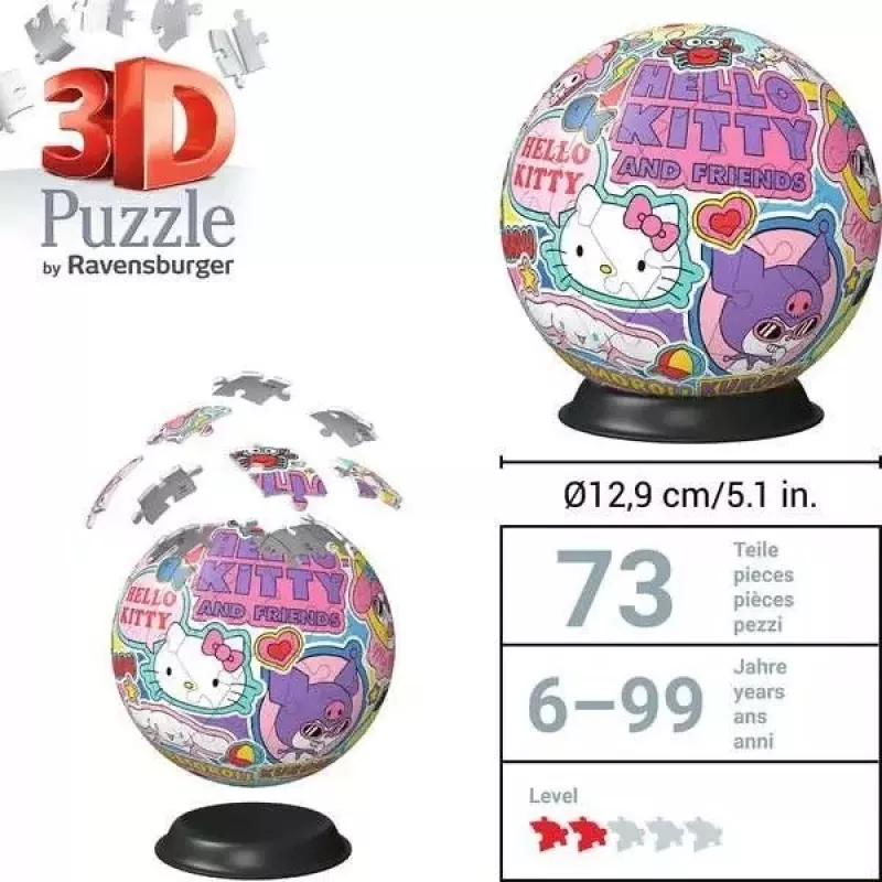 Puzzle Ravensburger Hello Kitty 72 pieces Recommended age 6 to 99
