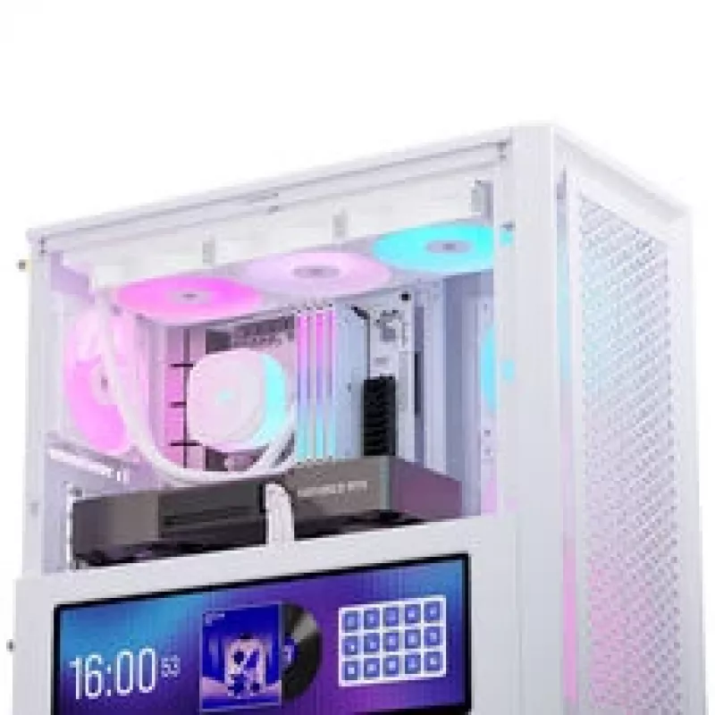 Corsair FRAME 4000D LCD RS PC-Enclosure, Midi-Tower, ATX, ARGB, Tempered Glass - White