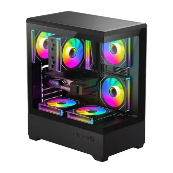 Computer case Darkflash C365 (black) with 5 included fans