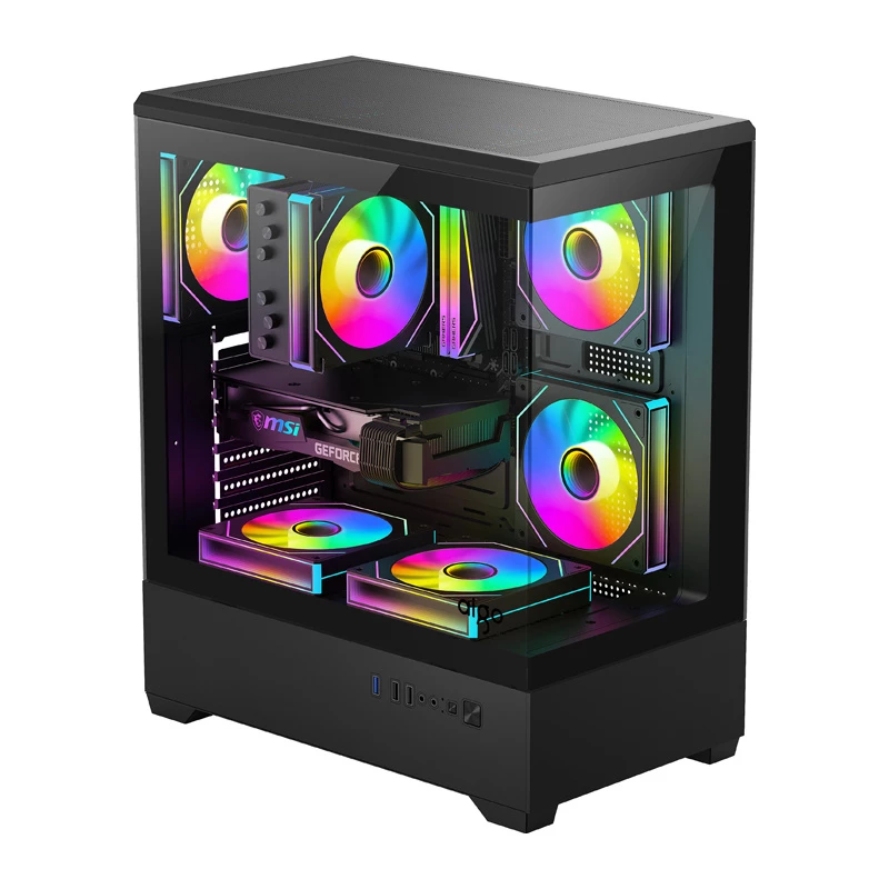 Computer case Darkflash C365 (black) with 5 included fans