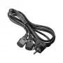 Akyga AK-PC-04A Power Splitter Cable CEE 7/7 to 2x IEC C13, 1.8 m, Black