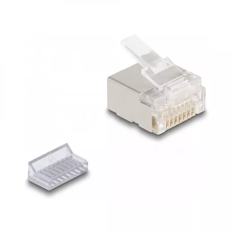 DeLOCK RJ45 Modular Plug Cat.6A for slim and flat cable 100 pcs set