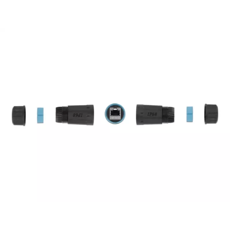 Network Cable DeLOCK 86693 RJ45 to RJ45 Cat.6A Waterproof Black