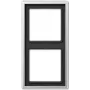 Aluminium door handle plate JUNG AL 2982, black, 81×152 mm