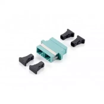 Equip SC Fiber Optic Coupler, OM3 Multi-mode Duplex, SC, Turquoise, Multi-mode, 34.7 mm, 9.4 mm, 33 mm