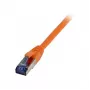 Patch cable RJ45 - CAT6A 500Mhz - 7.5m - orange - S-STP(S/FTP) - TPE/LSZH(Superflex) - AWG26 - Syner