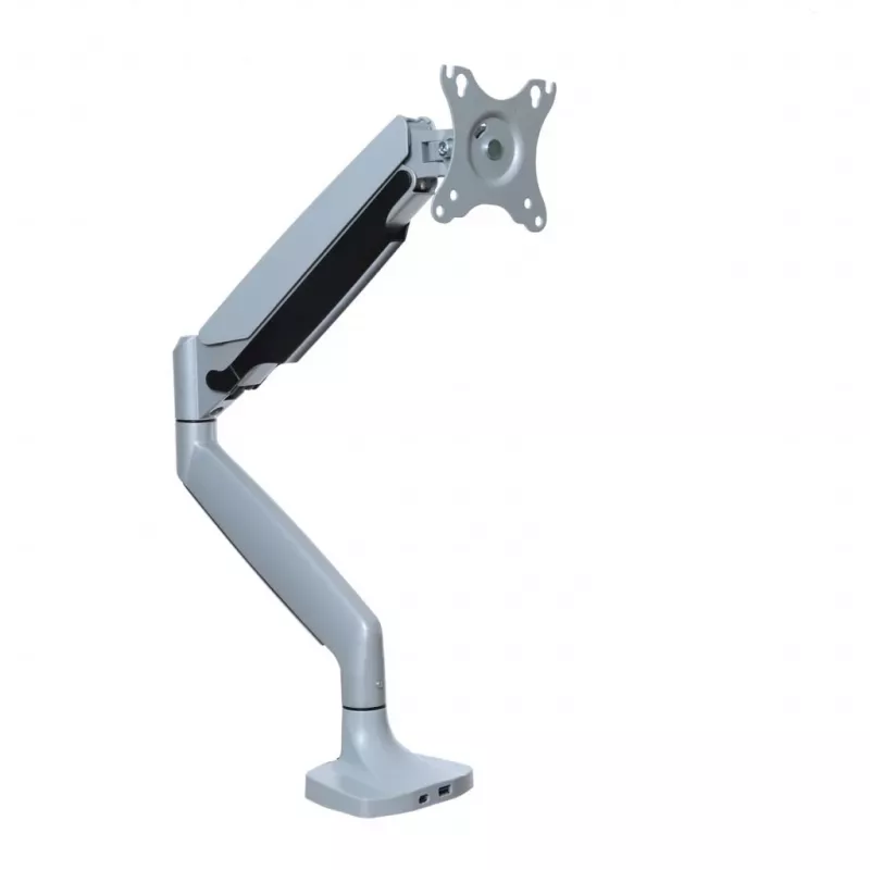 ART RAMM L-35HD Gas Spring Desk Mount for 1 Monitor 17-45 inch, USB-A and USB-C