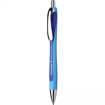 Clip-on retractable ballpoint pen Schneider Slider Rave XB Blue