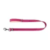 WAUDOG natural leather dog leash 25 mm wide, 122 cm long pink